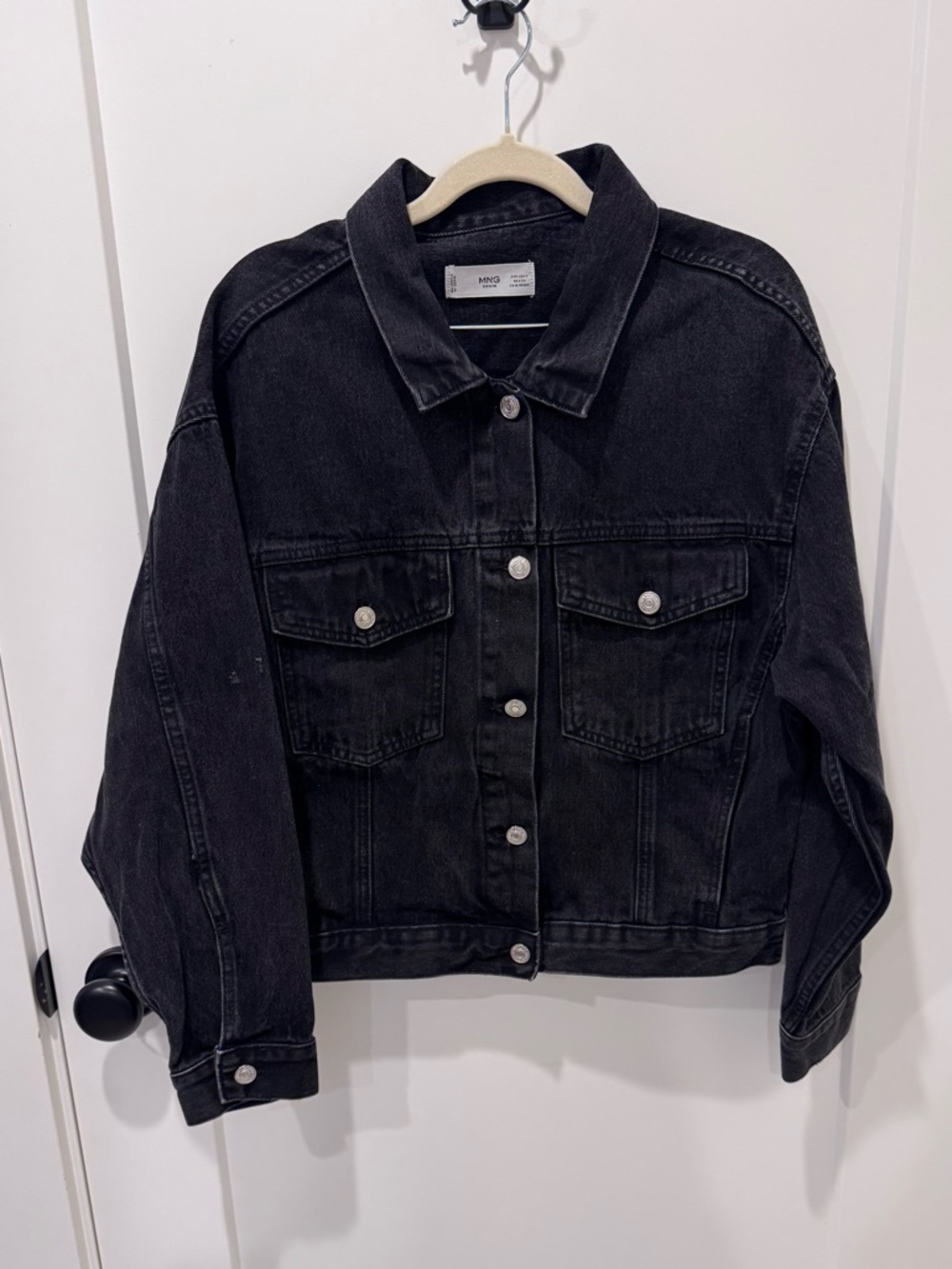 MANGO Black Denim Jacket